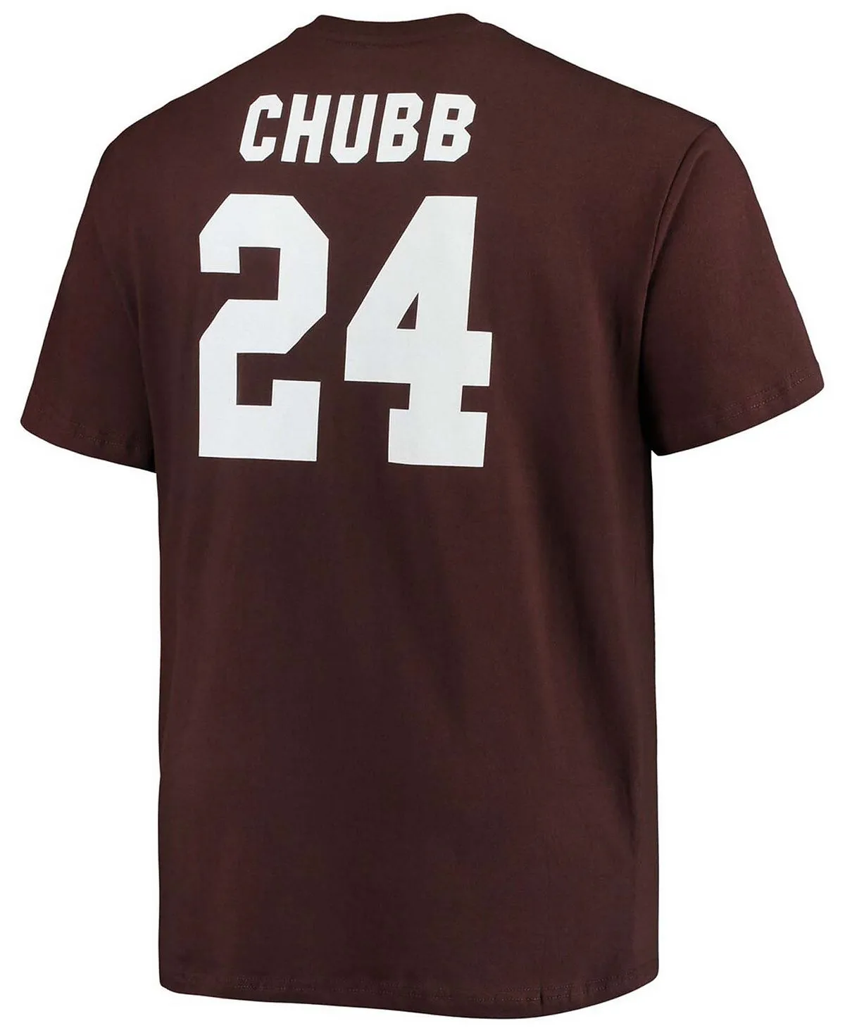 Men's Big and Tall Nick Chubb Brown Cleveland Browns Player Name and Fanatics Number T-Shirt