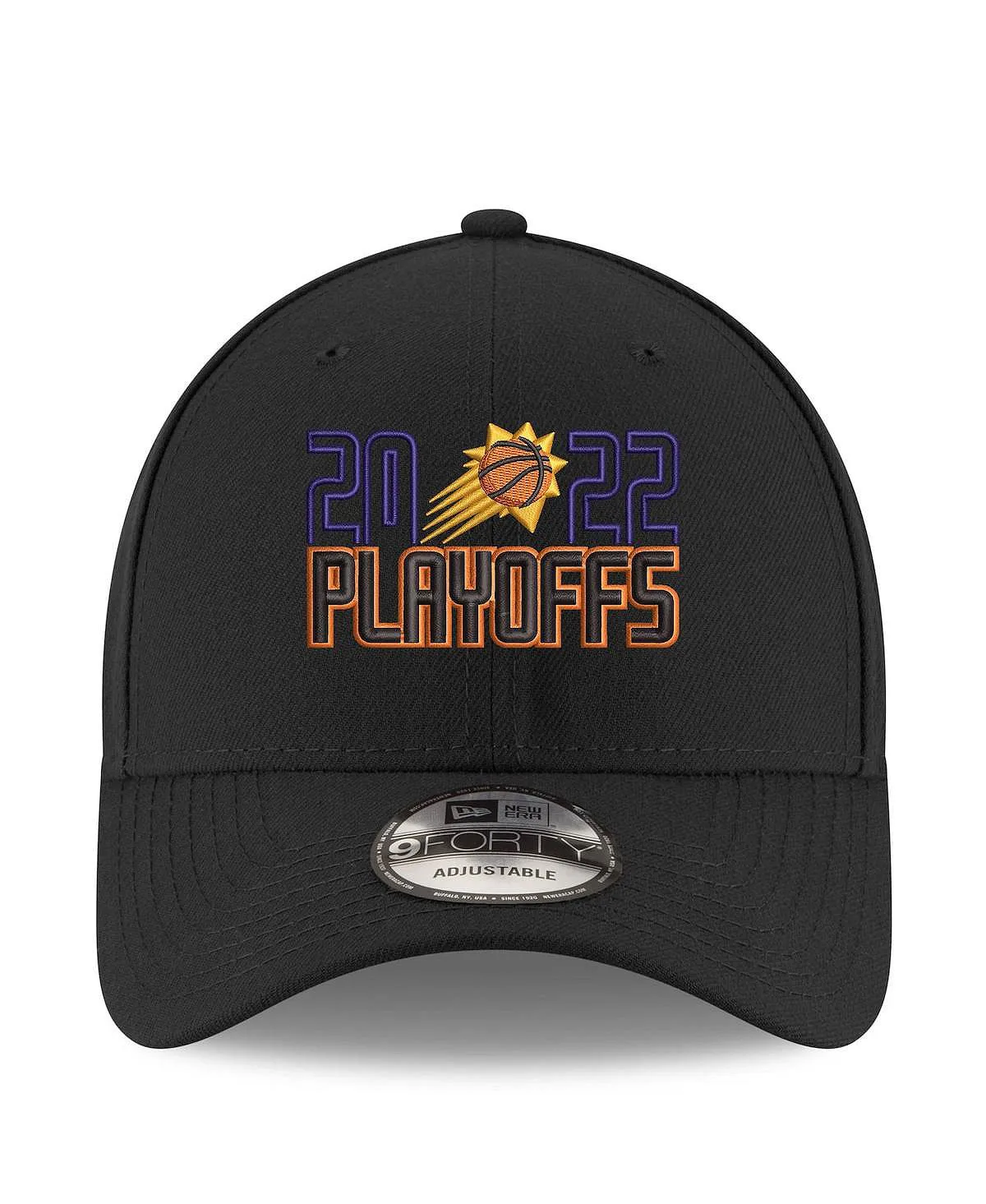 Men's Black Phoenix Suns 2022 NBA Playoffs Bubble Letter 9FORTY New Era Adjustable Cap