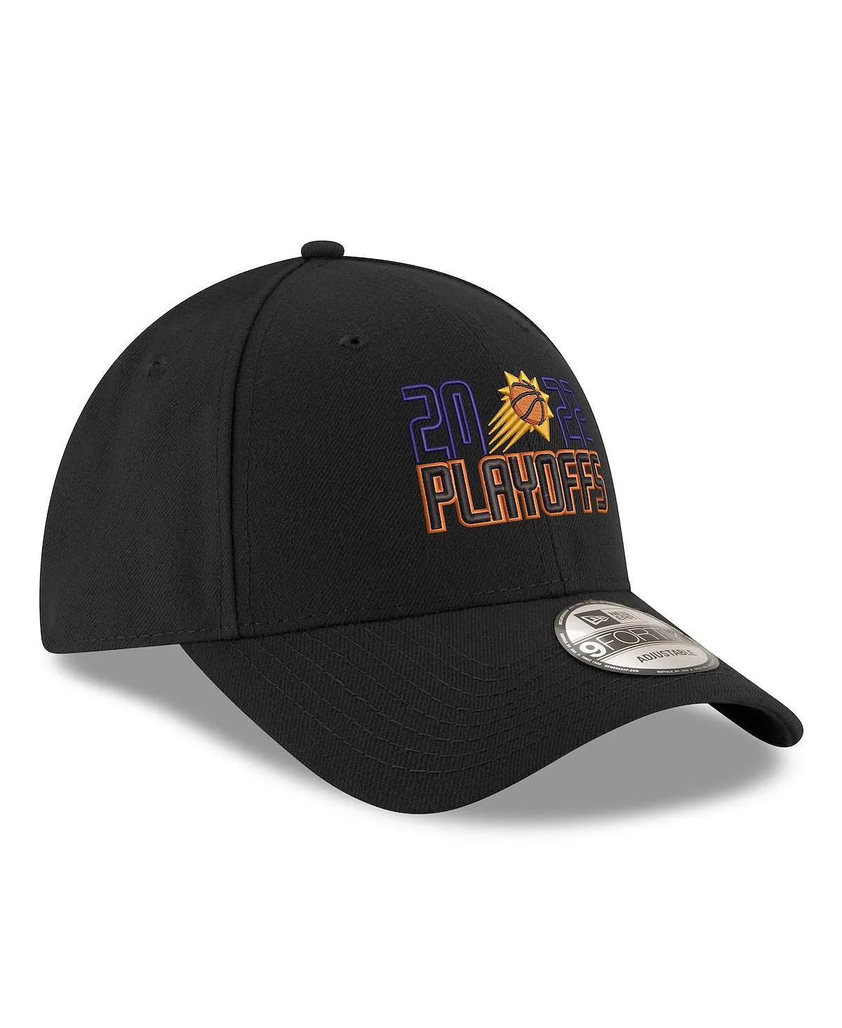 Men's Black Phoenix Suns 2022 NBA Playoffs Bubble Letter 9FORTY New Era Adjustable Cap