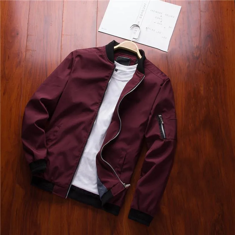 Men's Casual Slim Fit Bomber Jacket