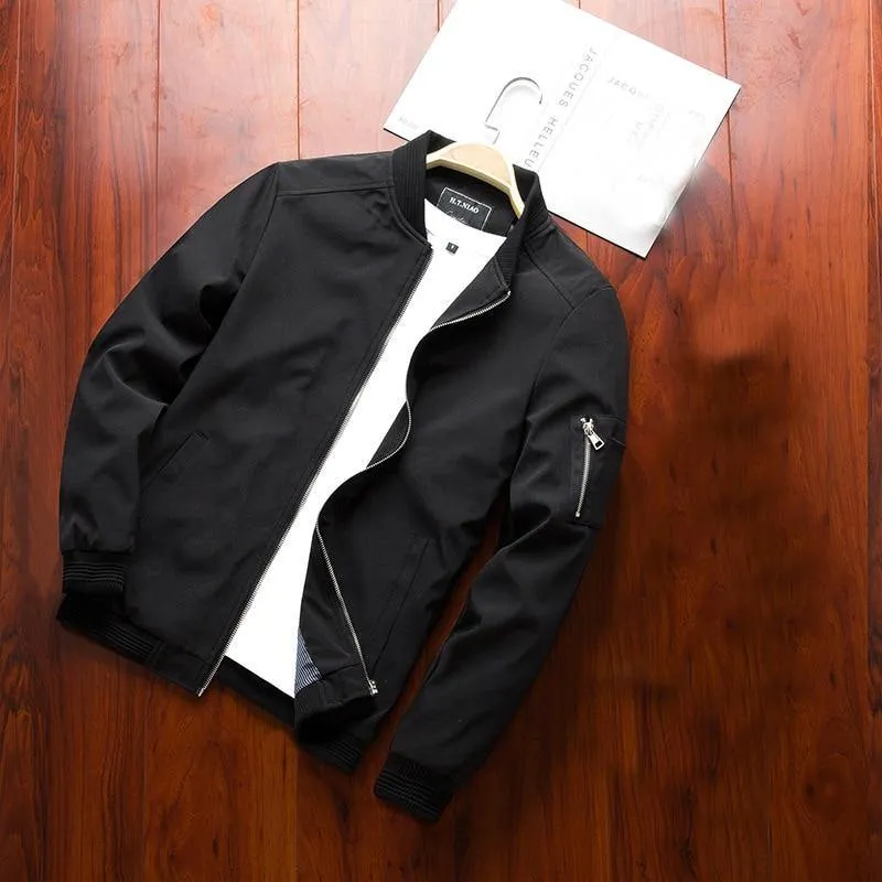 Men's Casual Slim Fit Bomber Jacket