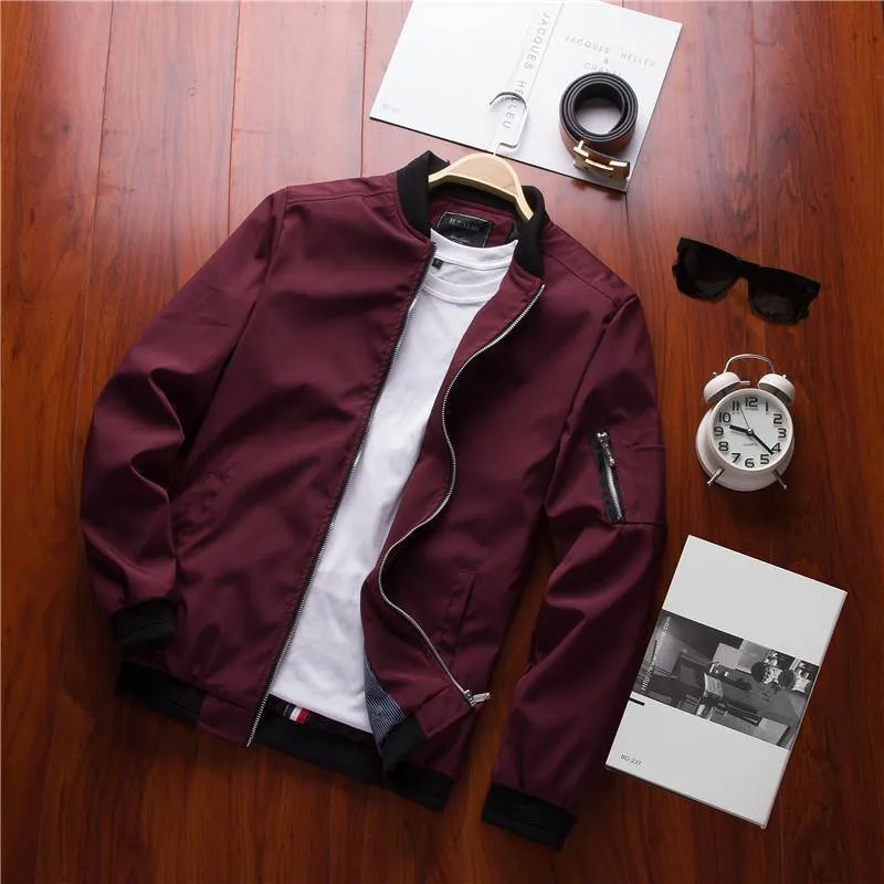 Men's Casual Slim Fit Bomber Jacket