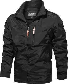 Mens Hooded Outdoor Jacket Long Sleeve Zipper Cargo Jeckets Multi Pocket Overcoat Windbreaker Winter Warm Trench Coat