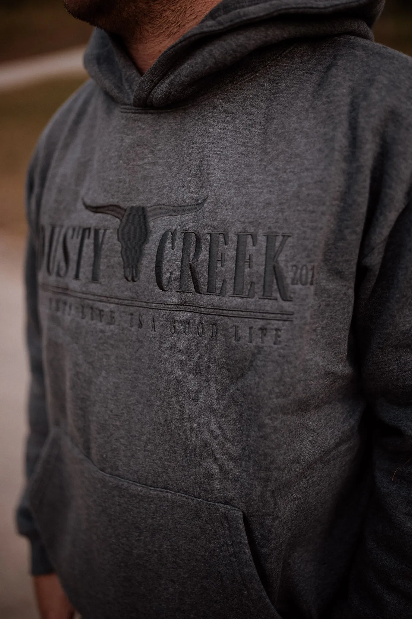 MENS HOODIE in Merle Grey