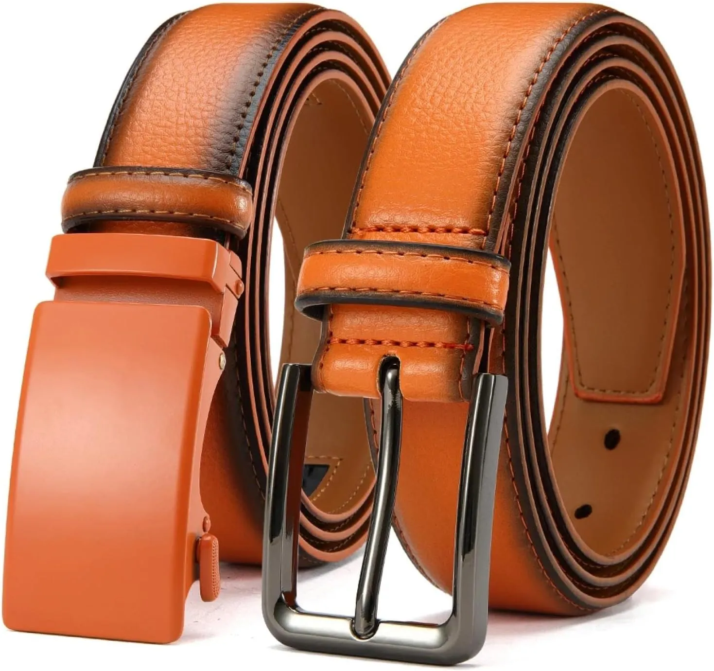 Men's Leather Belt Genuine Leather Metal Buckle Belt Men's Casual Belt Black Business