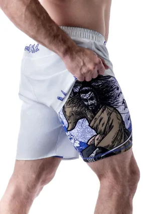 Men's Miyamoto Musashi Art Wear Jiu Jitsu Board Shorts - 2023 Edition