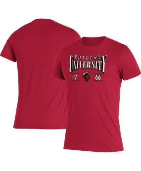 Men's Scarlet Rutgers Scarlet Knights Along The Shadow Tri-Blend adidas T-Shirt