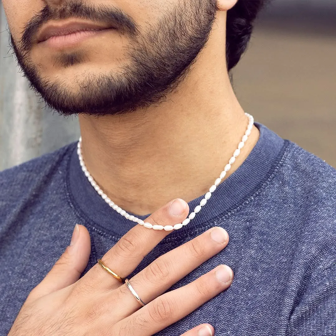 Men's Seed Pearl Necklace | Ivory
