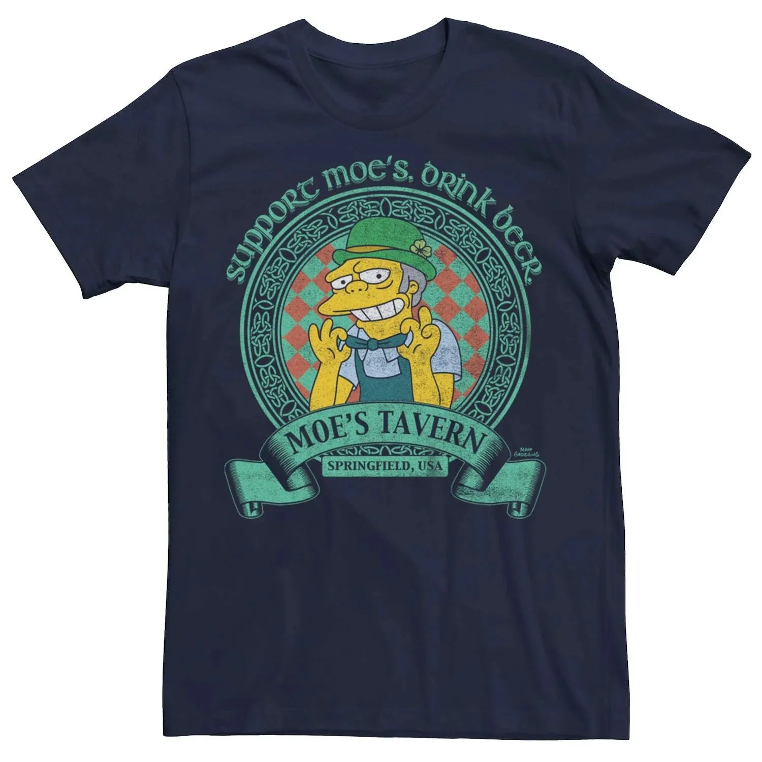 Men's Vintage The Simpsons Moes Tavern Licensed Character T-Shirt