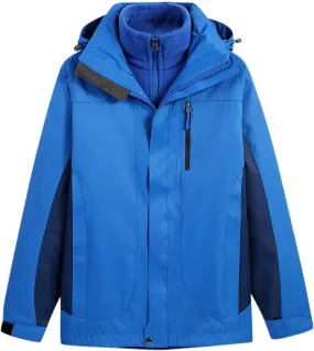 NATHGAM Waterproof Ski Jacket Men Winter Warm Windproof Mountain Raincoat Fleece Lined Hiking Travel Outdoor Hooded Jackets
