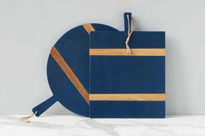 Navy Blue Rectangle Charcuterie Board