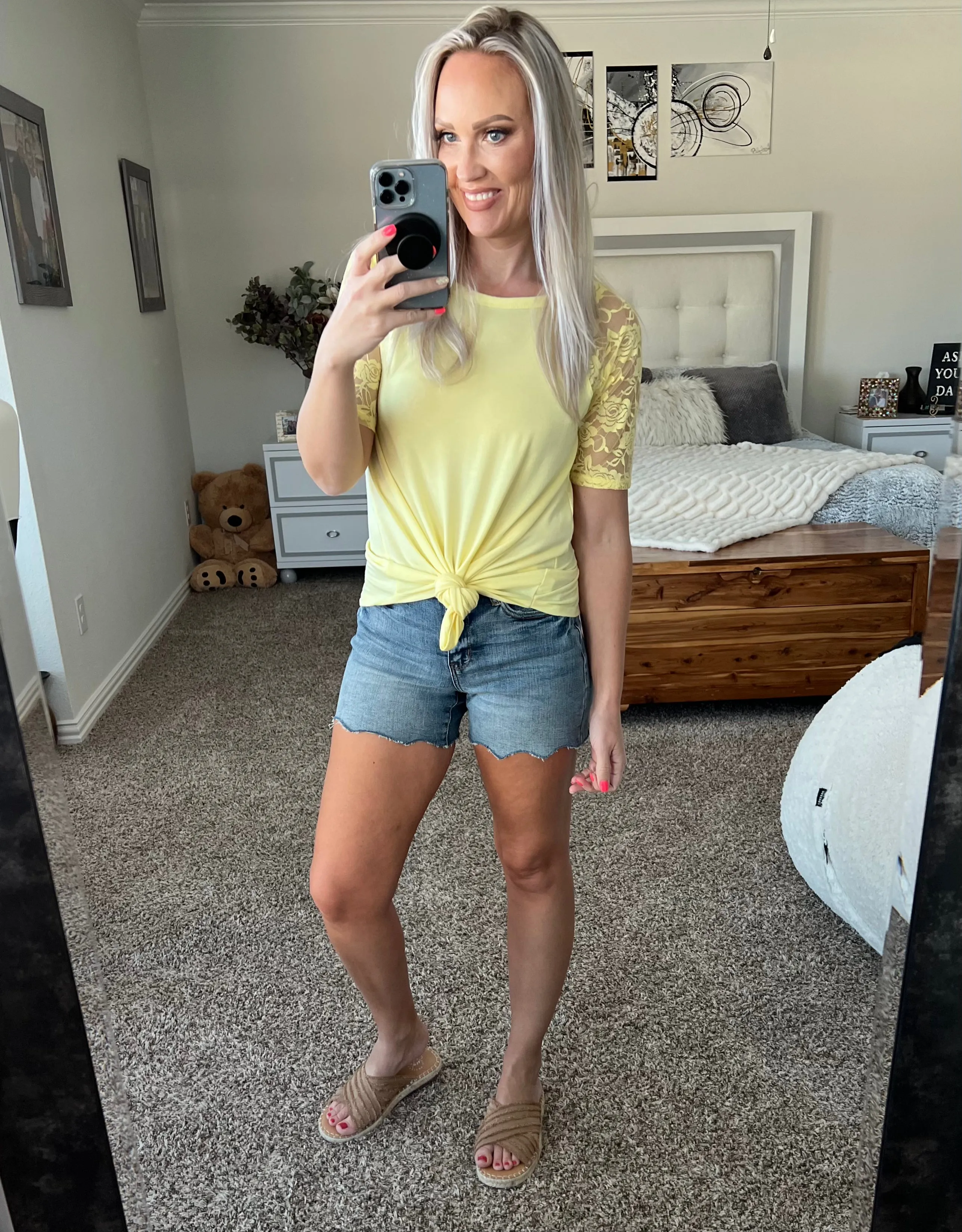 Paisley Bandana Boho Judy Blue Shorts
