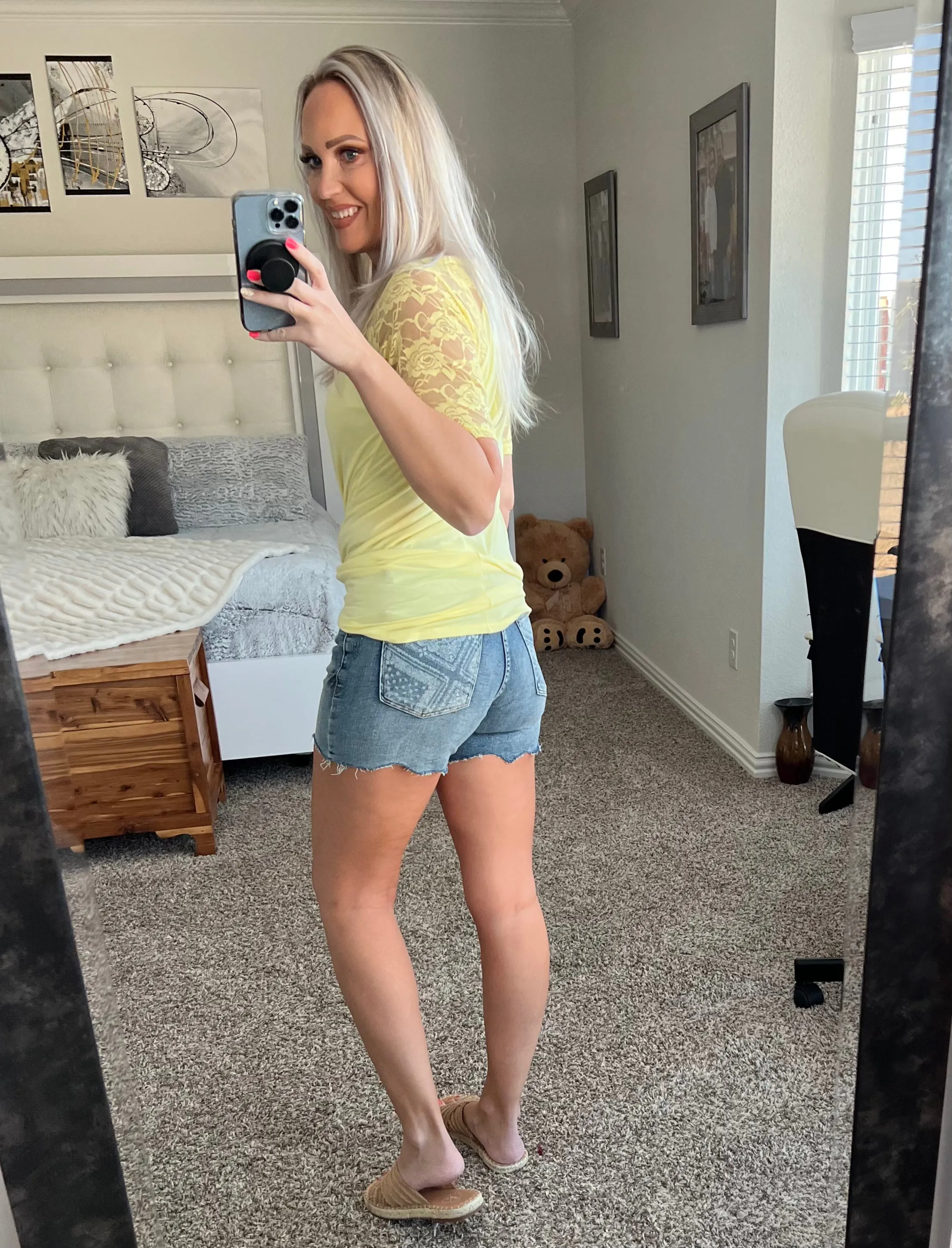 Paisley Bandana Boho Judy Blue Shorts