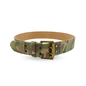 PARKER - Unisex Mens Womens Khaki Canvas & Leather Military Camouflage Belt