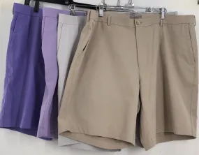Peter Millar Men's Tan Gray Purple Wicking Chino Shorts - Size 40 Lot Of 4