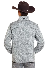 POWDER RIVER BLACK KNIT MELANGE PULLOVER