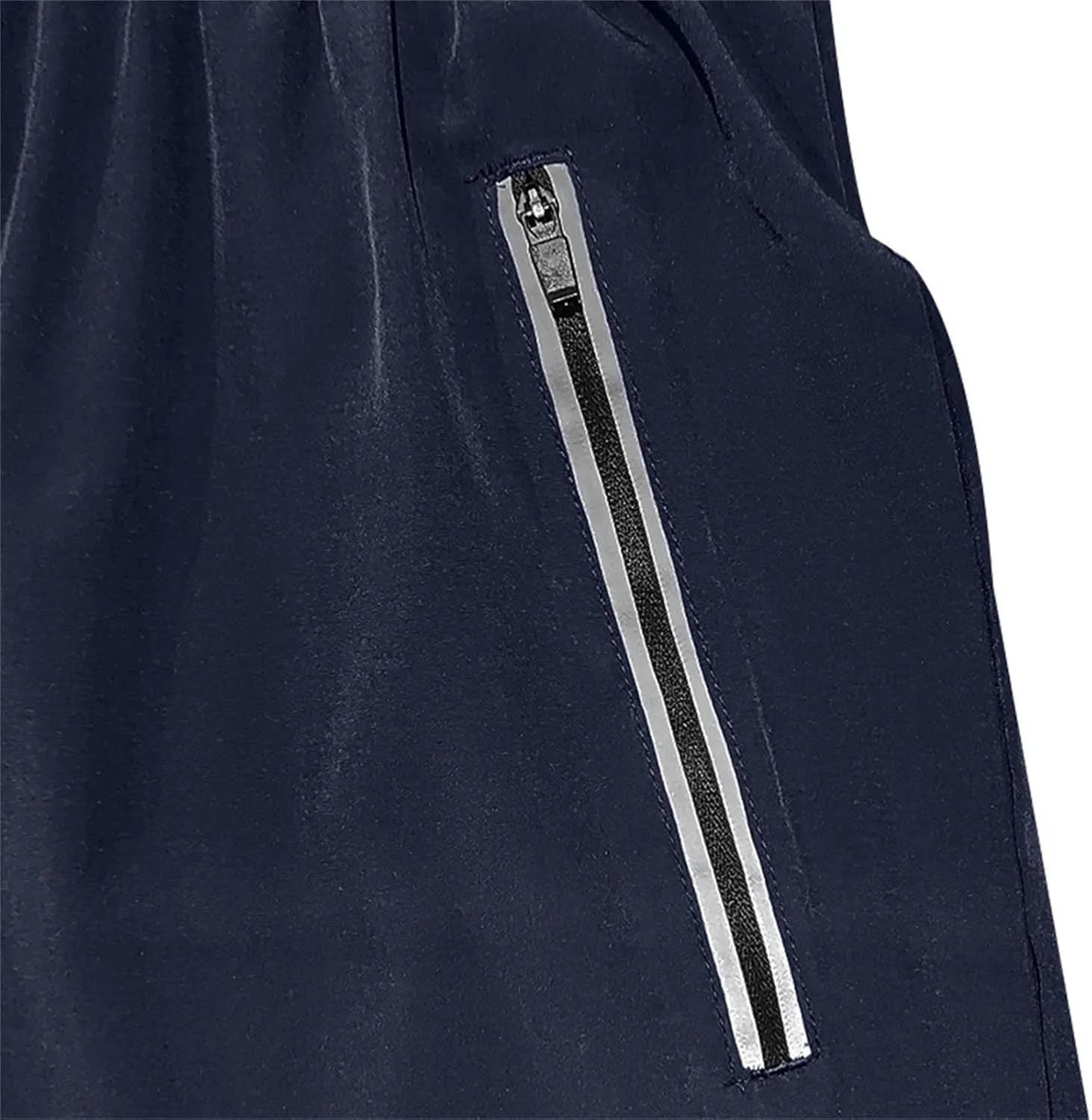 Quick Dry Shorts Men Summer Drawstring Elastic Waist Gym Shorts Baggy Lightweight Night Running Pants W/Zipper Pocket
