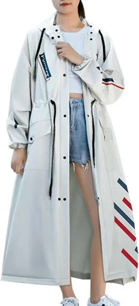 Rain Jacket for Men and Women Outdoor Lightweight Hooded Raincoat Waterproof Jackets Trench Coats