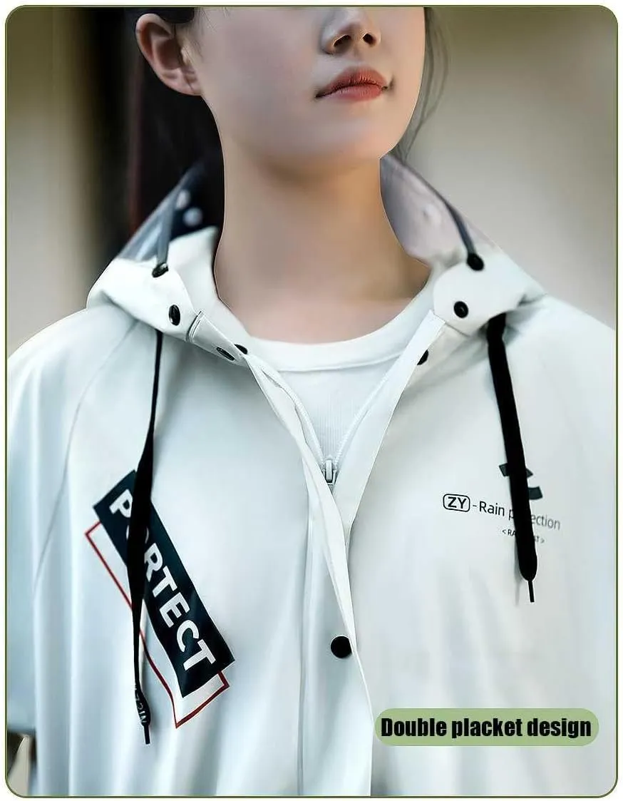 Rain Jacket for Men and Women Outdoor Lightweight Hooded Raincoat Waterproof Jackets Trench Coats
