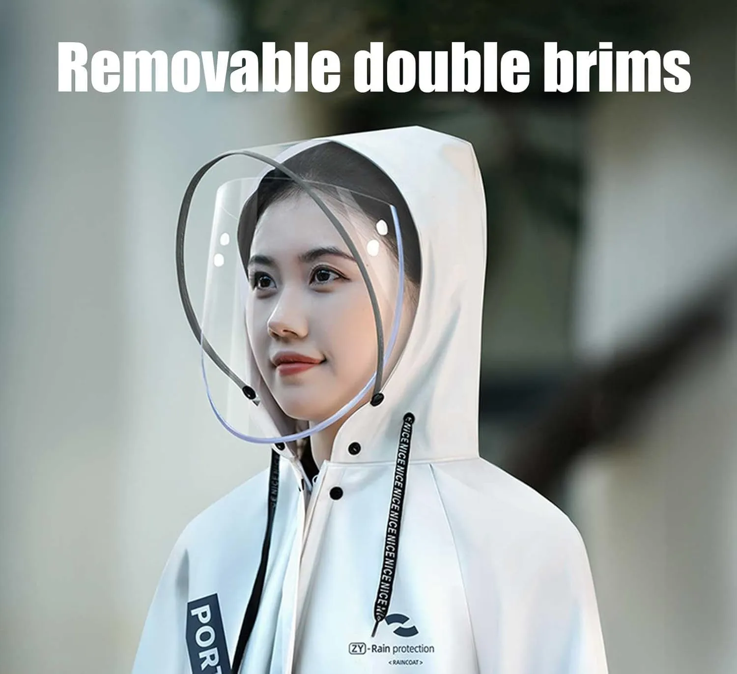 Rain Jacket for Men and Women Outdoor Lightweight Hooded Raincoat Waterproof Jackets Trench Coats