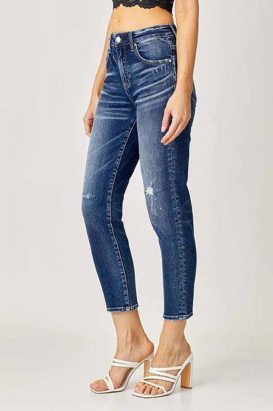 Risen Jeans Kiki Tapered Mid Rise Crop Jeans