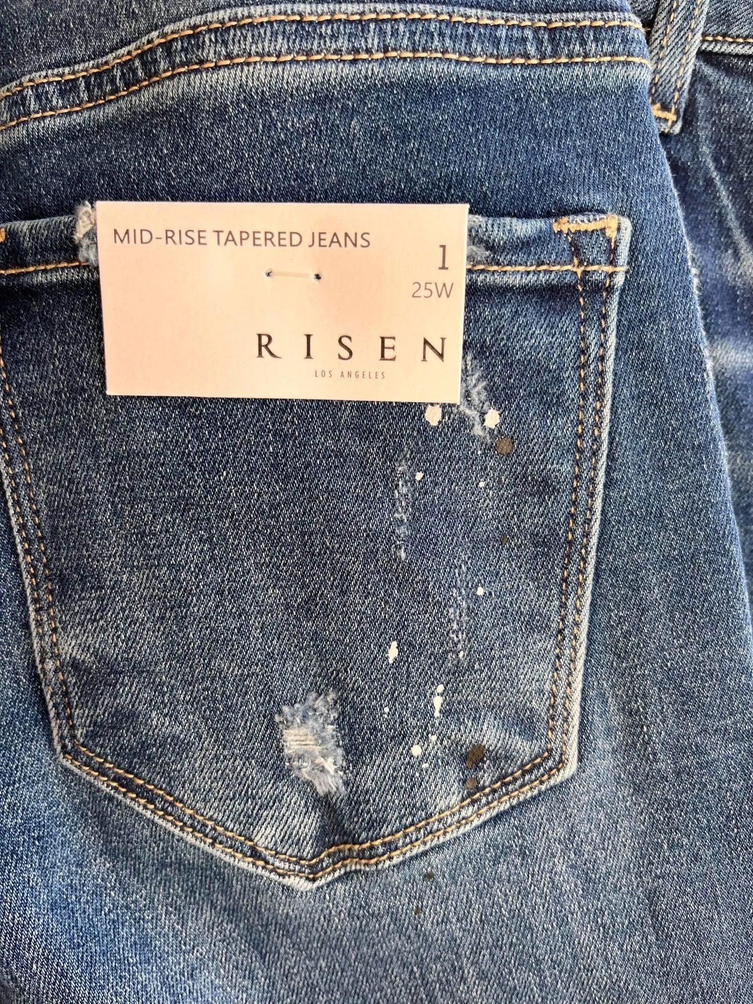 Risen Jeans Kiki Tapered Mid Rise Crop Jeans