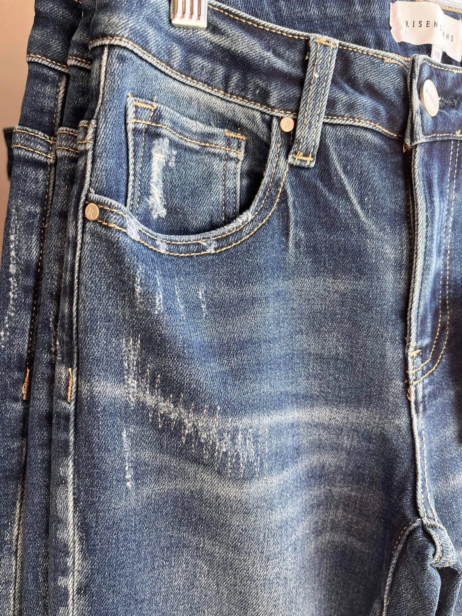 Risen Jeans Kiki Tapered Mid Rise Crop Jeans