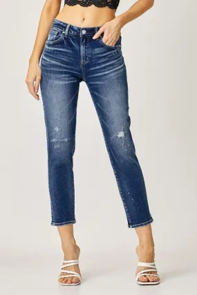 Risen Jeans Kiki Tapered Mid Rise Crop Jeans