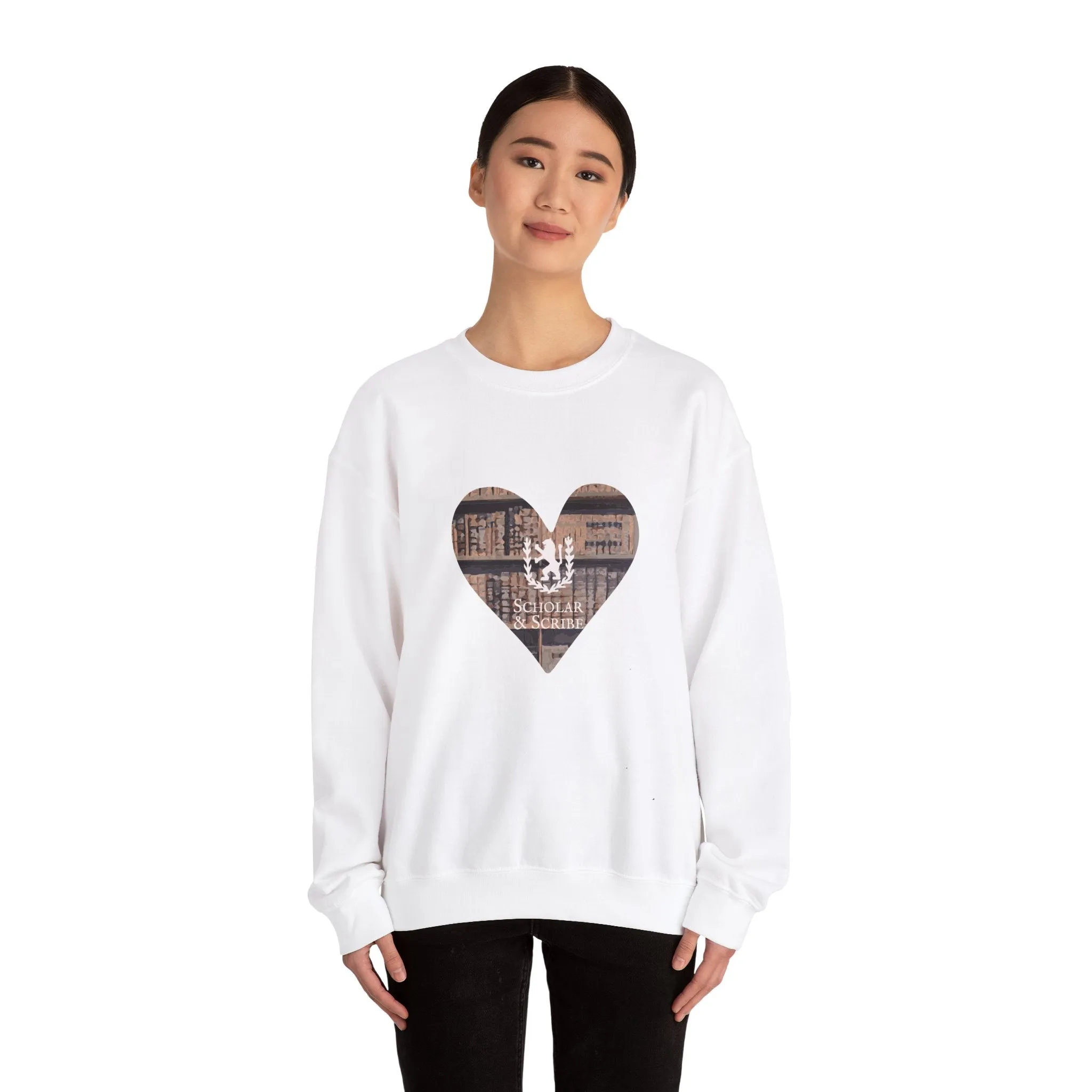 Scholar & Scribe Heart of Stories Unisex Heavy Blend™ Crewneck Sweatshirt