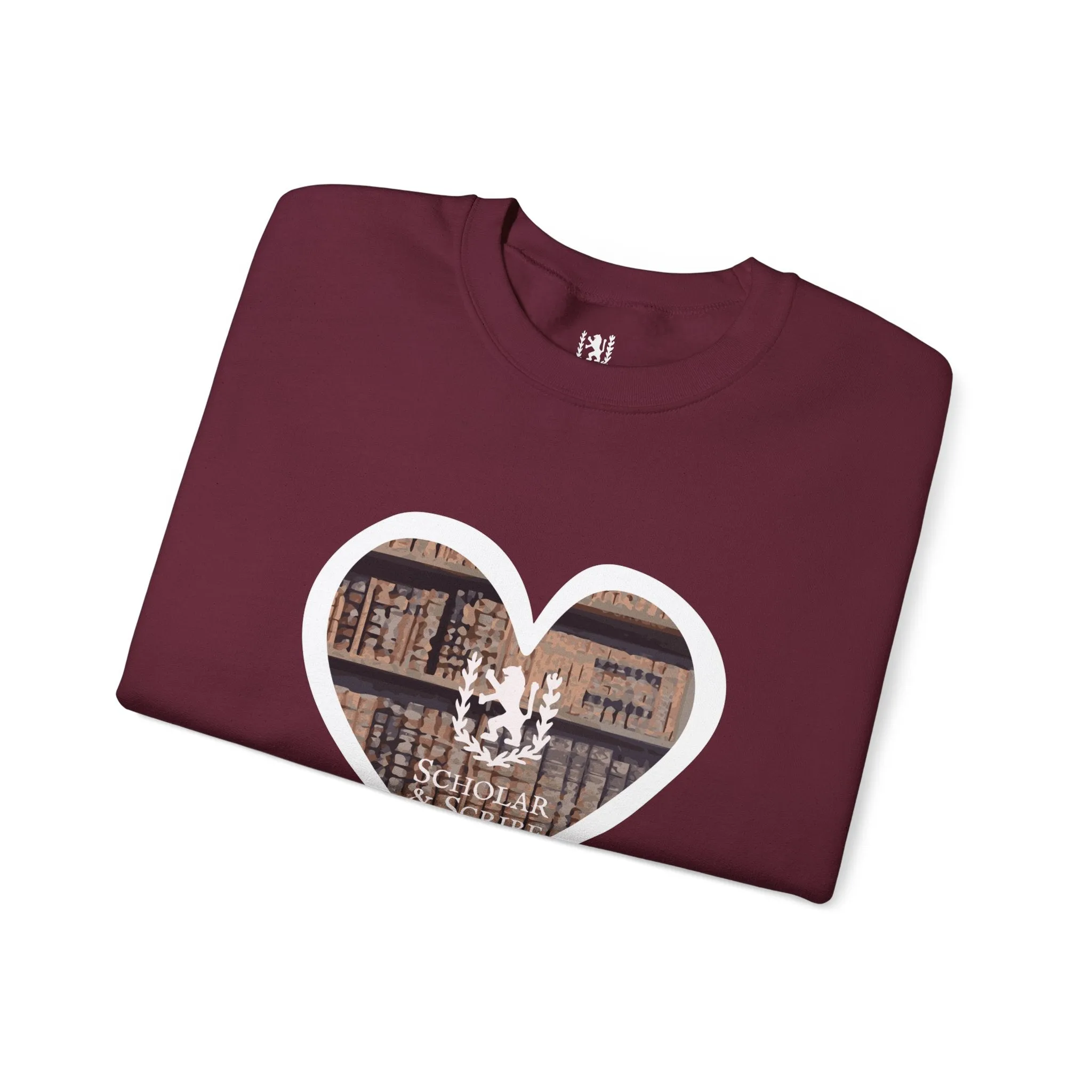 Scholar & Scribe Heart of Stories Unisex Heavy Blend™ Crewneck Sweatshirt