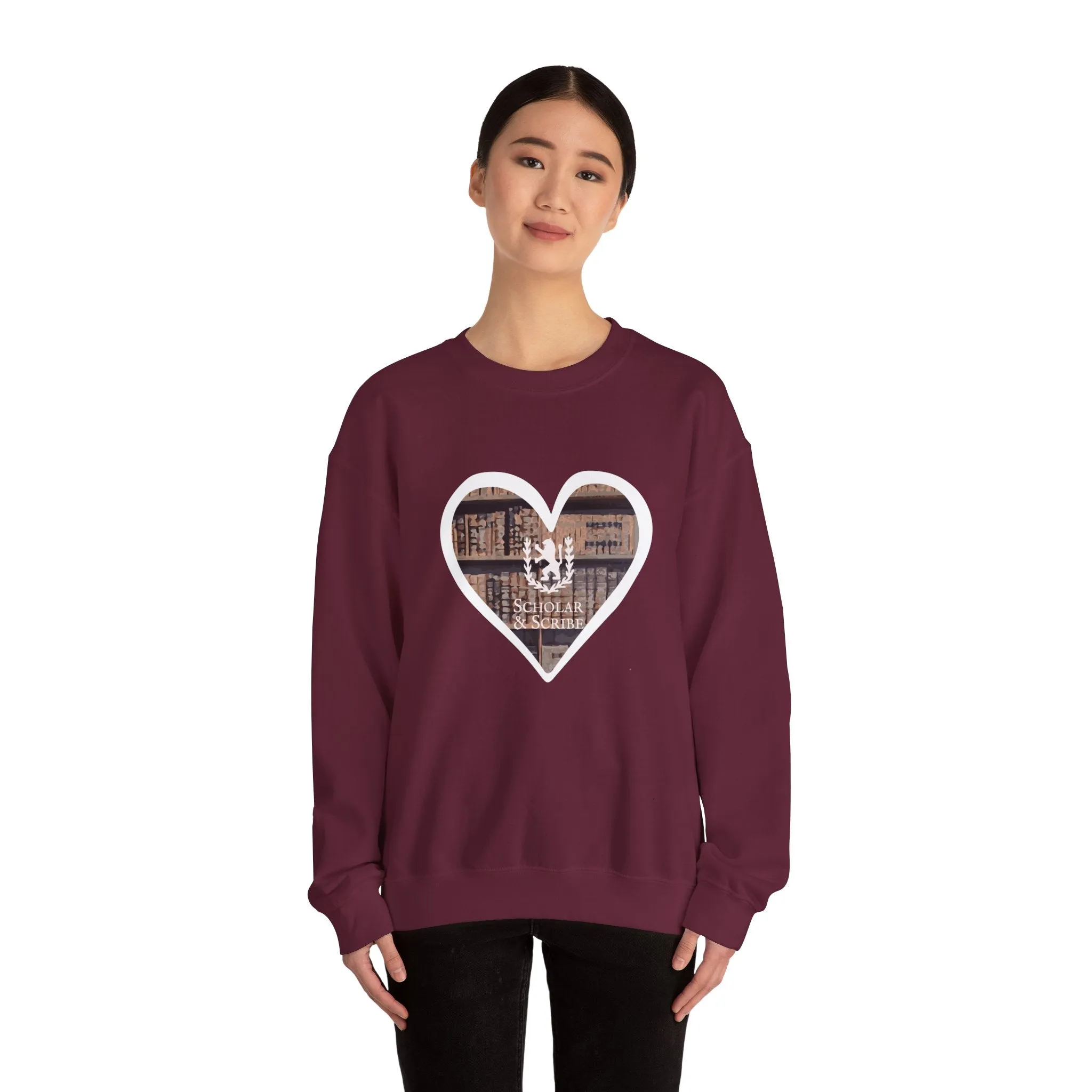 Scholar & Scribe Heart of Stories Unisex Heavy Blend™ Crewneck Sweatshirt
