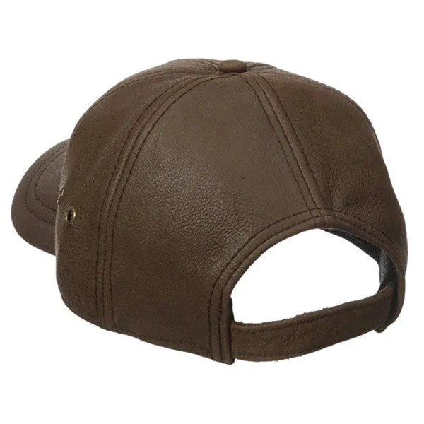 Stetson - Oily Timber Leather Baseball Cap