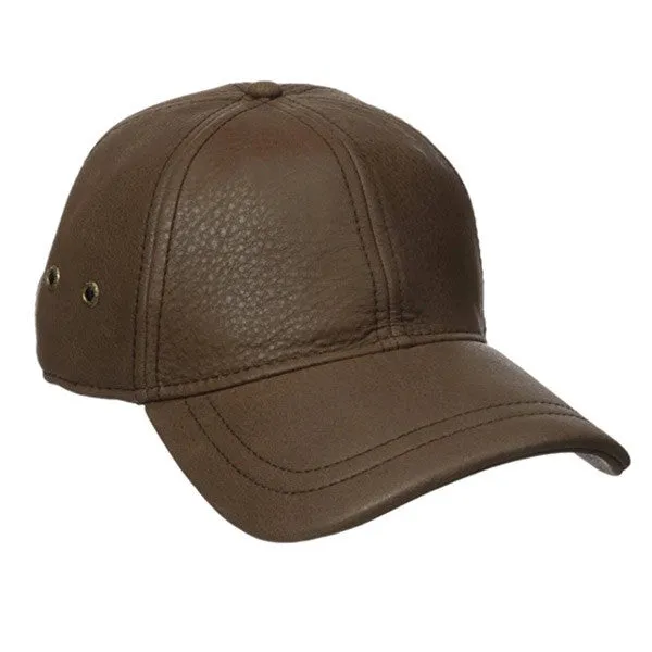 Stetson - Oily Timber Leather Baseball Cap