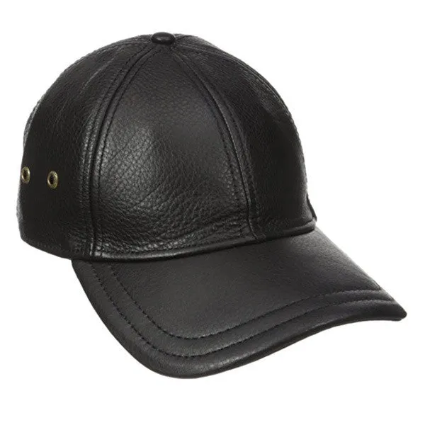 Stetson - Oily Timber Leather Baseball Cap