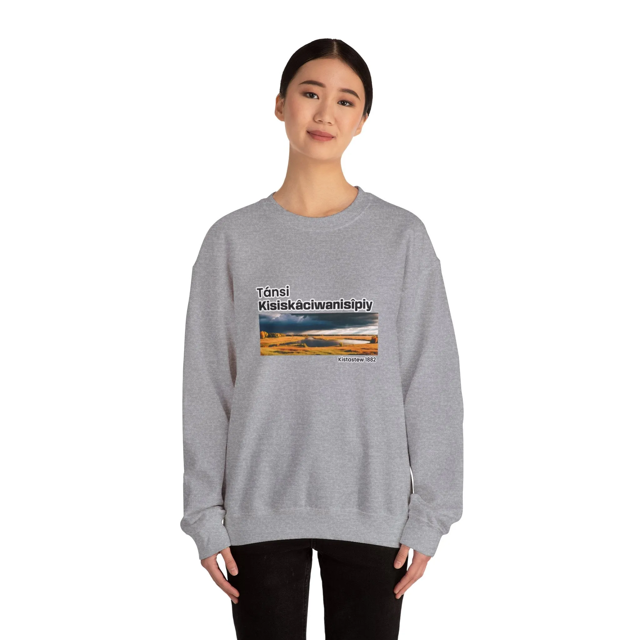 Tánsi Cree Saskatchewan Unisex Heavy Blend™ Crewneck Sweatshirt