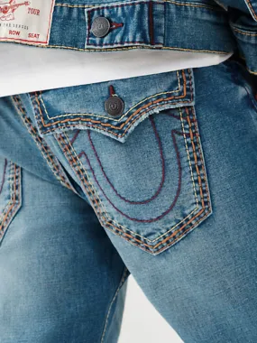 True Religion Mens Big T Rocco Slim Fit Blue Mid Rise Jeans