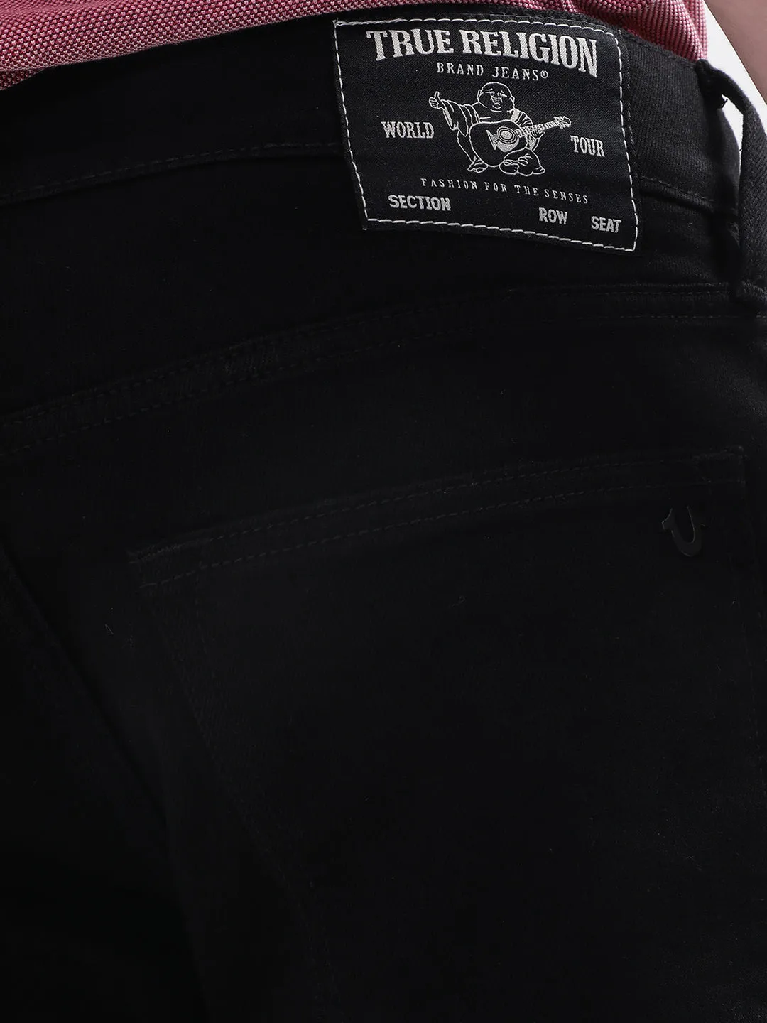 True Religion Mens Hs Rocco Slim Fit Black Mid Rise Jeans