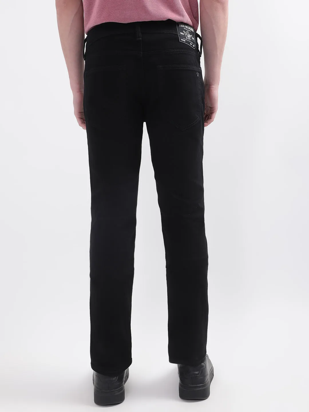 True Religion Mens Hs Rocco Slim Fit Black Mid Rise Jeans