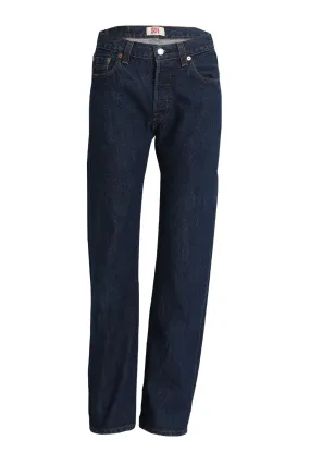 Unisex 501 Straight Leg Button-Fly in Dark Blue