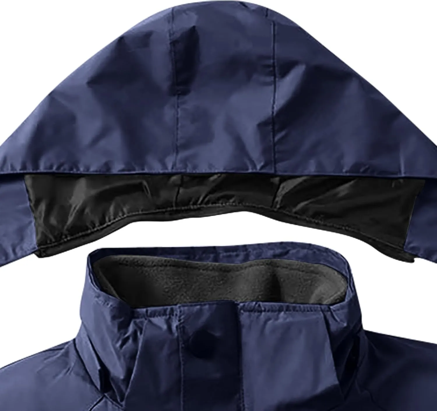 Women Men Hooded Rain Jackets Softshell Windproof Raincoat Long Sleeve Jacket Outdoor Hiking Windbreaker with Pockets