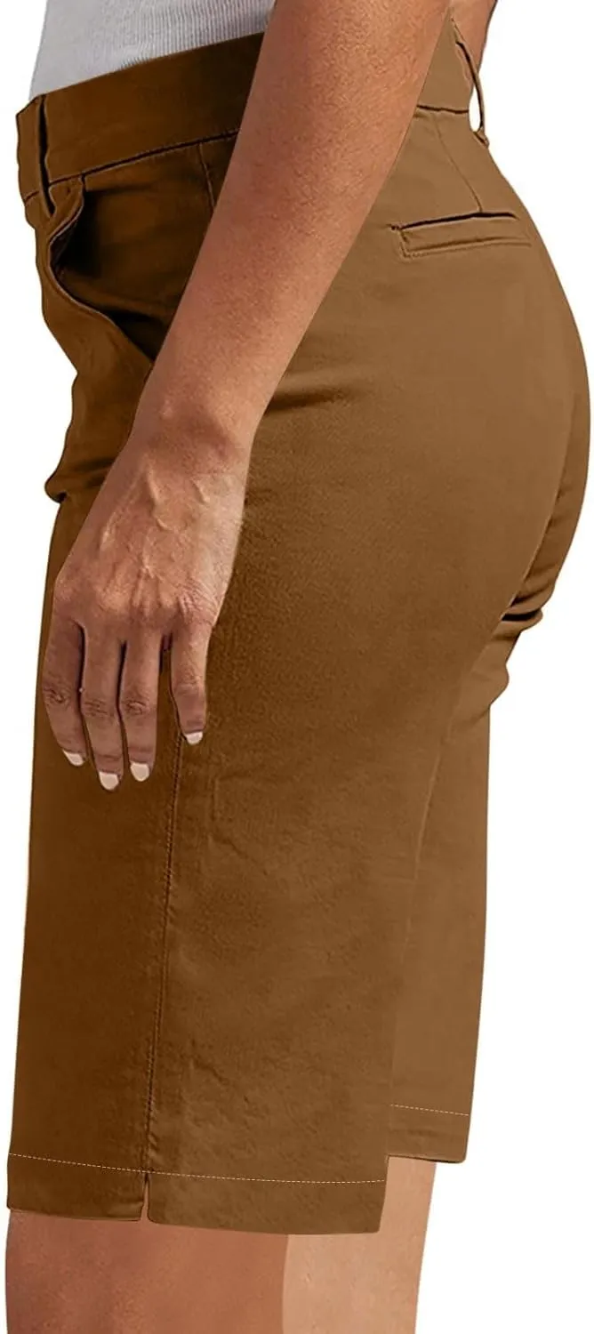 Women's Bermuda Shorts, Summer Dressy Shorts for Women Chino Straight Leg High Waisted Casual Summer