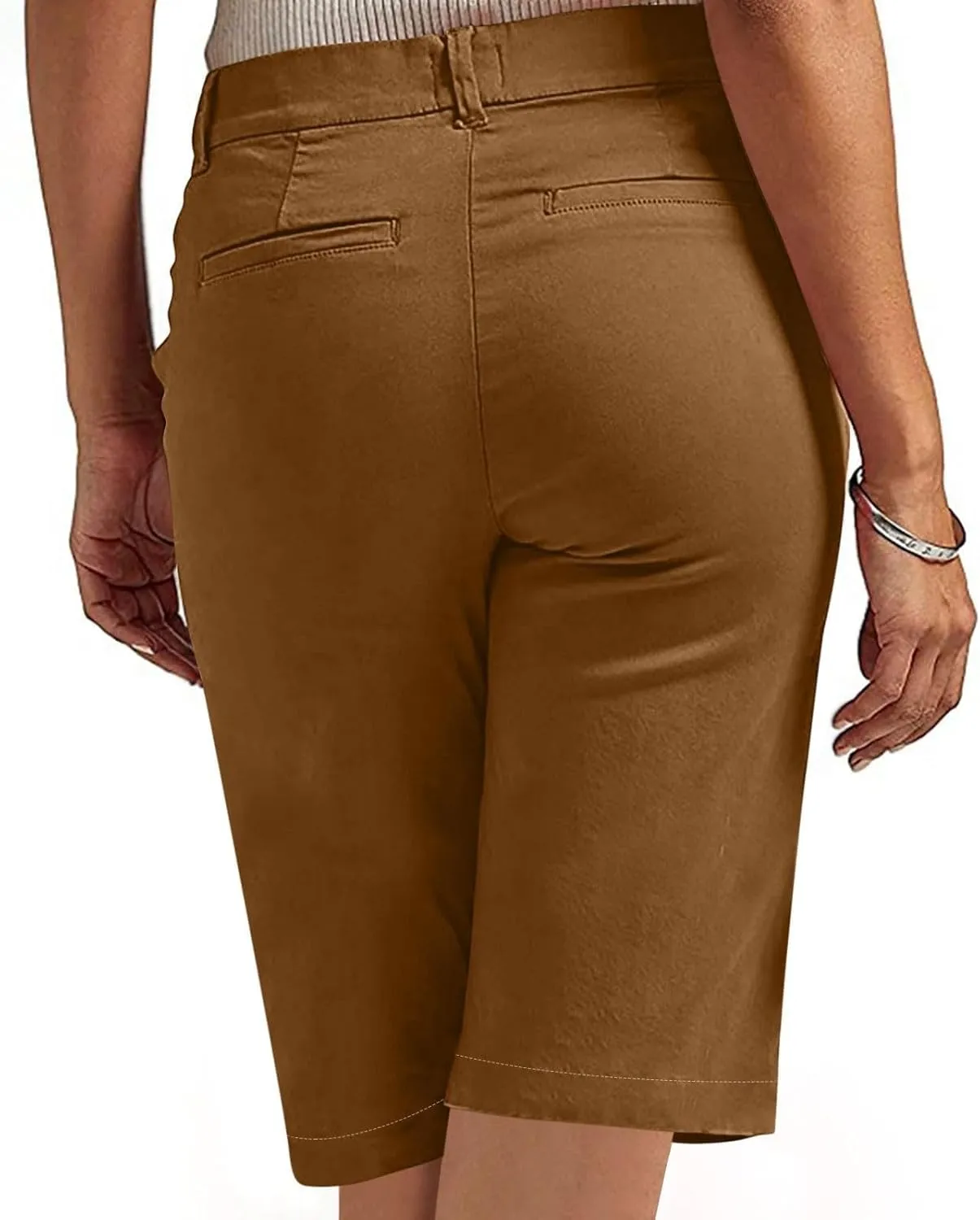 Women's Bermuda Shorts, Summer Dressy Shorts for Women Chino Straight Leg High Waisted Casual Summer