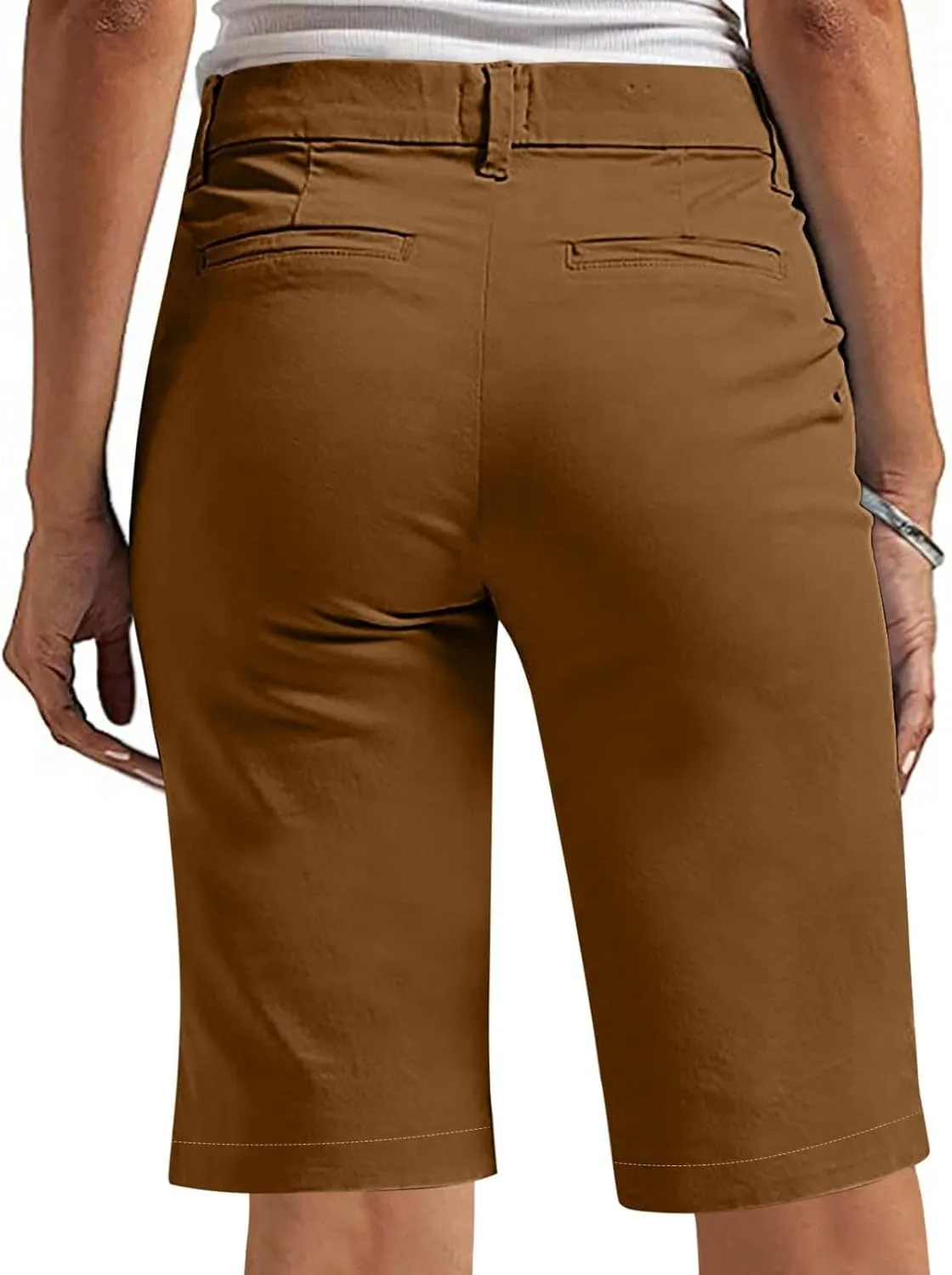 Women's Bermuda Shorts, Summer Dressy Shorts for Women Chino Straight Leg High Waisted Casual Summer