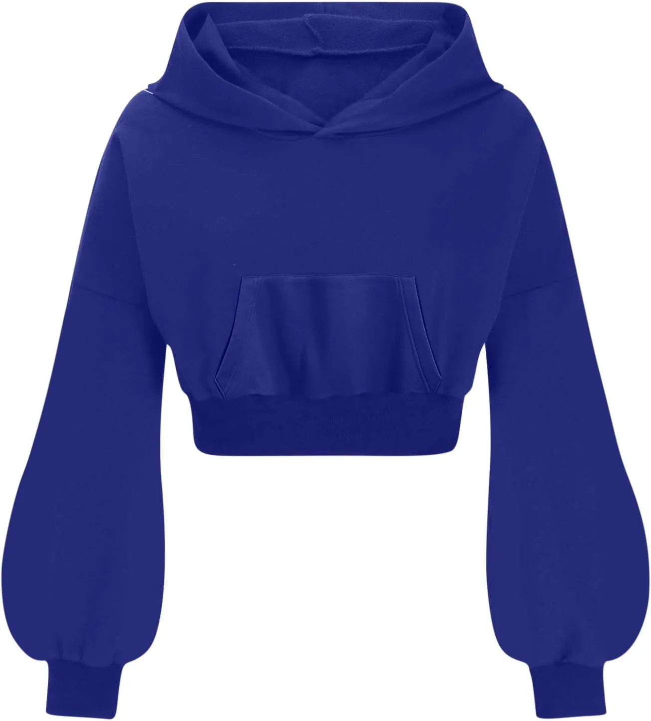 Women's Long Sleeve Hoodie Crop Tops Cute Cropped Pullover Sweatshirt Fall Outfits Gothic Clothes Teen Girls 2024