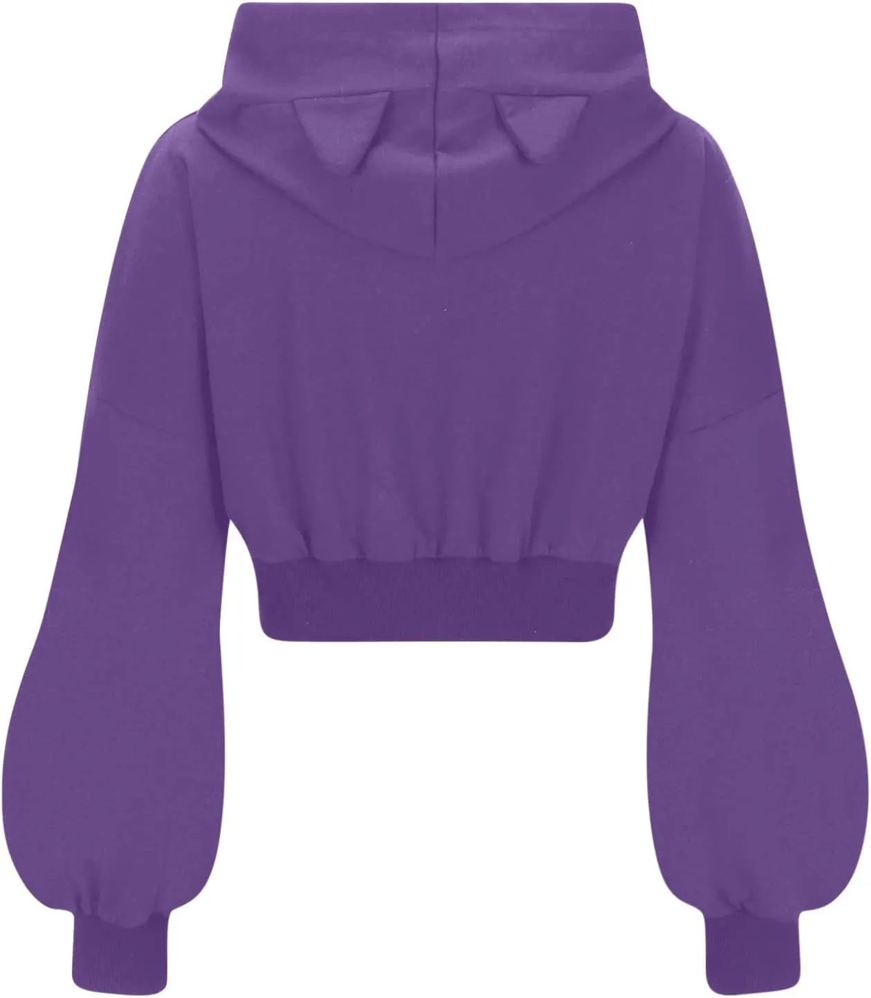 Women's Long Sleeve Hoodie Crop Tops Cute Cropped Pullover Sweatshirt Fall Outfits Gothic Clothes Teen Girls 2024