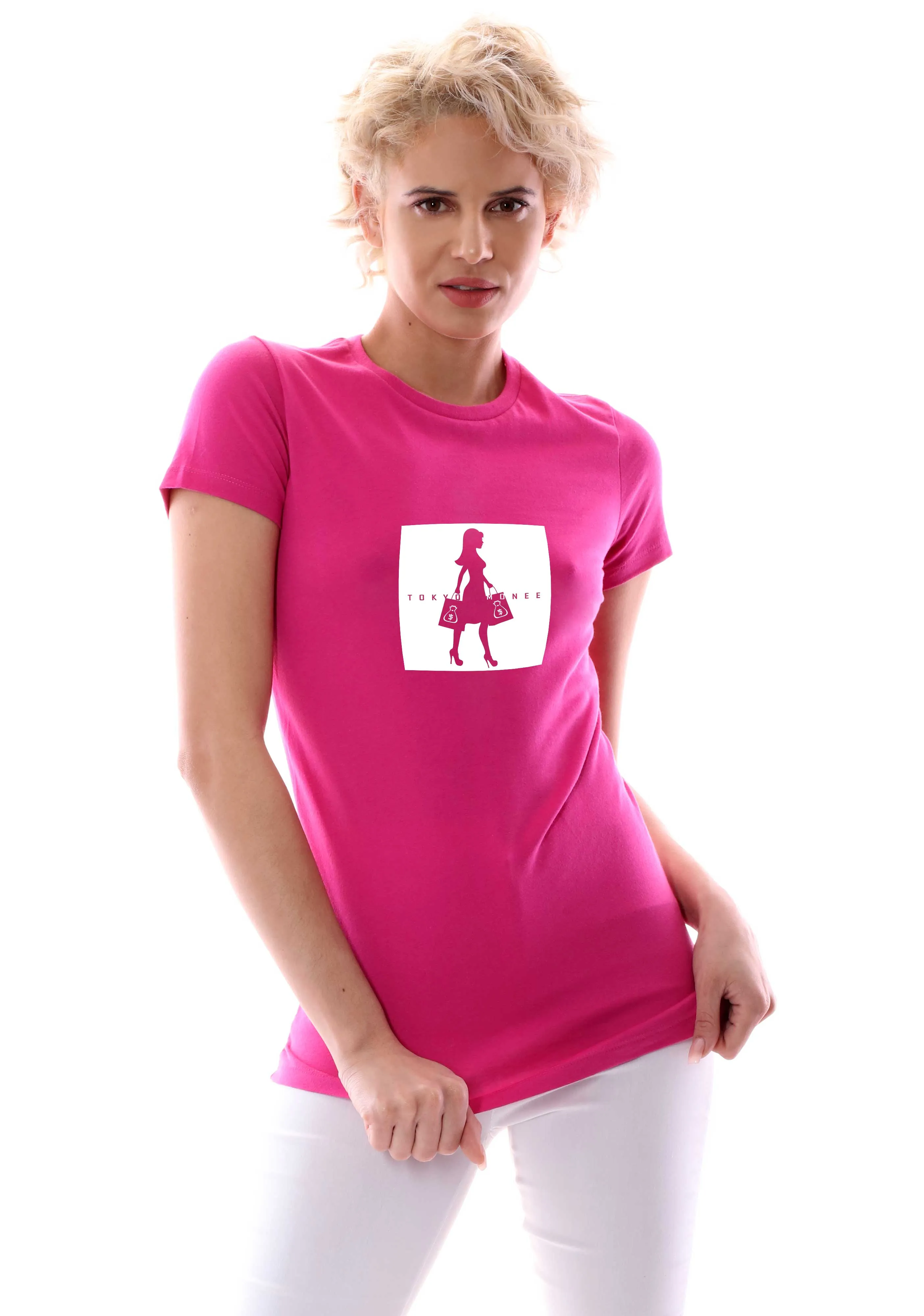 Women's Tokyo Monee Shopping Graphic T-Shirt