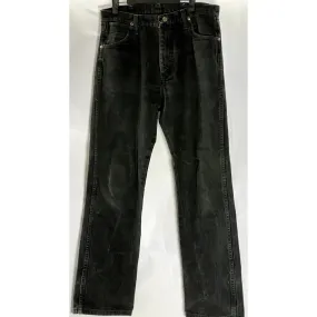 WRANGLER Men's Black Solid Relaxed Fit Comfort Flex Denim Jeans SZ 32X32