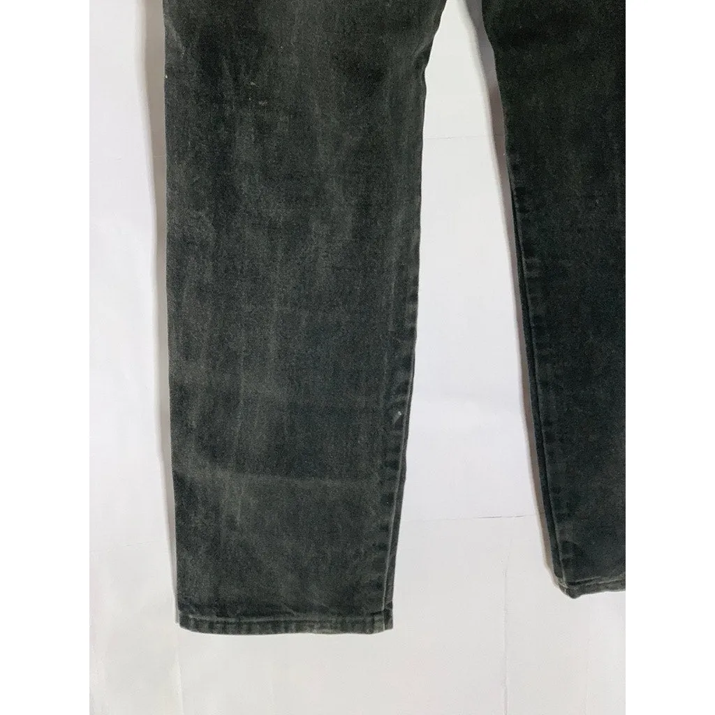 WRANGLER Men's Black Solid Relaxed Fit Comfort Flex Denim Jeans SZ 32X32