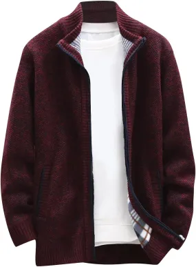 Ymosrh Mens Coats and Jackets Stylish Autumn Winter Men's Fashion Loose Cardigan Warm Lapel Hooded Jacket Sweater