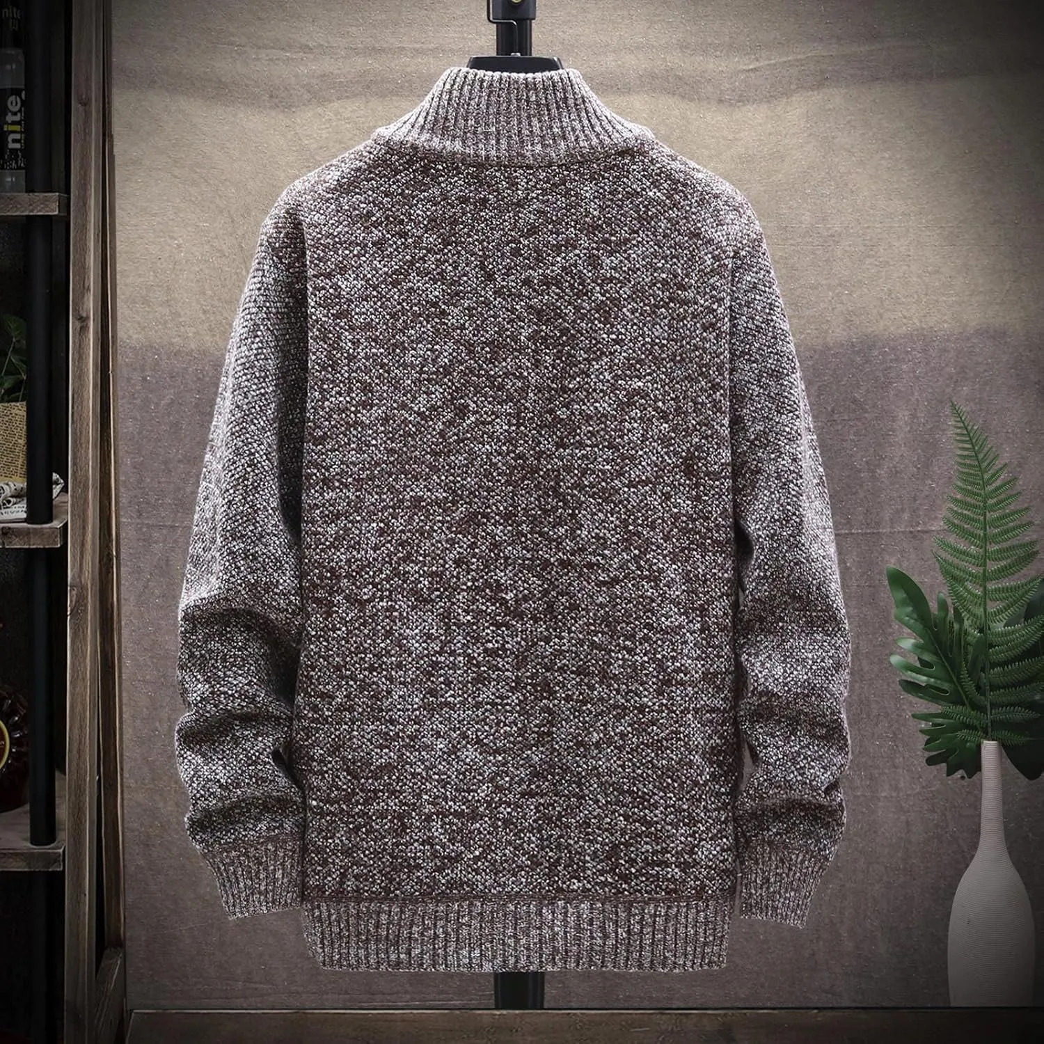 Ymosrh Mens Coats and Jackets Stylish Autumn Winter Men's Fashion Loose Cardigan Warm Lapel Hooded Jacket Sweater